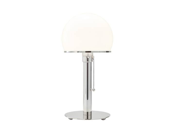 Leuchte Wagenfeld Tecnolumen silber, Designer Wilhelm Wagenfeld, 36 cm