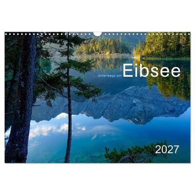 Unterwegs am Eibsee (Wandkalender 2027 DIN A3 quer), CALVENDO Monatskalender
