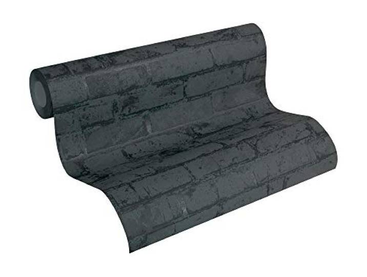 A.S. Création Papier peint intissé Best of Wood'n Stone 2ème édition\, Métallique\, noir.\, 10\,05 m (Länge) x 0\,53 m (Breite)