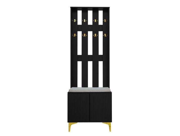 Armoire - Luxe - 60.5x35.2x180.5cm - Noir - 2 portes - Design contemporain