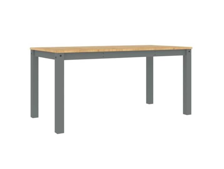 KGHERMDF Esstisch Panama Grau 160x80x75 cm Massivholz Kiefer Robuste Tischplatte, Pflegeleicht, 110 kg Belastbarkeit pro Sitzplatz, Küche & Esszimmer