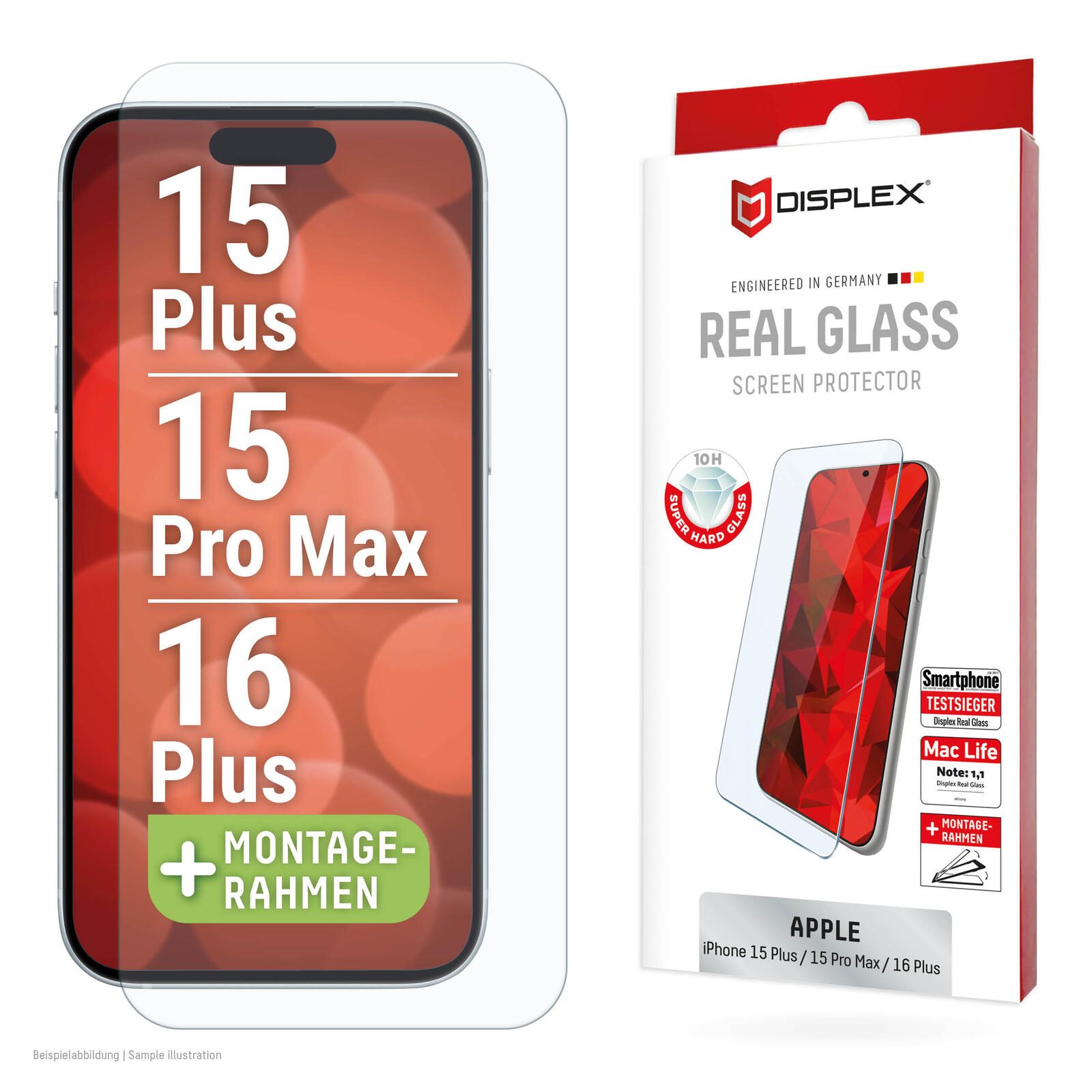 DISPLEX Real Glass iPhone 15 Plus/15 Pro Max/16 Plus 02013
