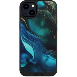Nivocase Handyhülle für Apple iPhone 14 Plus Hülle NIVOpure Case Schwarz Art Farbverlauf Marmor (Apple iPhone 14 Plus), Smartphone Hülle, Schwarz
