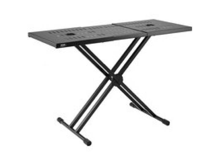 VEVOR DJ-Tischständer, (32 -43 ) x 18 tragbarer DJ-Laptop- und Controller-Ständer, leichter DJ-Schreibtisch, DJ-Pult, höhenverstellbarer DJ-Ständer, faltbarer Double-X-Keyboardständer und Tischplatte, Audio-Mixer-Ständer
