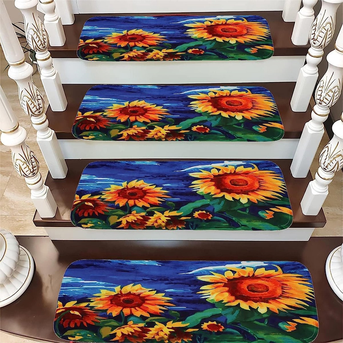 Antislip Tapijt Traptreden Matten Grijs 70 x 22 cm