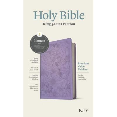 KJV Premium Value Thinline Bible, Filament Enabled (Leatherlike, Garden Lavender, Red Letter), Gebundene Ausgabe von Tyndale (COR), Tyndale House