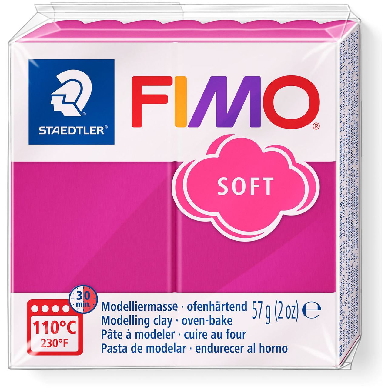 FIMO SOFT Modelliermasse, ofenhärtend, himbeere, 57 g