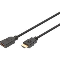 HDMI High Speed mit Ethernet Verlängerungskabel schwarz, 5 Meter