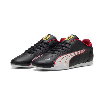 Sneaker PUMA "Scuderia Ferrari Catch Sneakers Erwachsene", Herren, Gr. 40.5, Textil, schwarz (schwarz, weiß), Obermaterial: Synthetik. Futter: Textil. Innensohle: Textil. Laufsohle: Gummi, Schuhe Sneaker