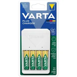 Varta Ladegerät »Plug Charger« inkl. 4x AA Akkus