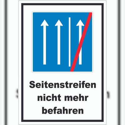 HB-Druck Aufkleber Seitenstreifen nicht mehr befahren A5 (148x210mm)