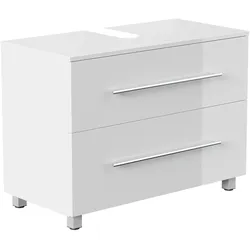 Mondial Universal Unterbau auf Standfüßen 85 cm SoftClose weiss hochglanz