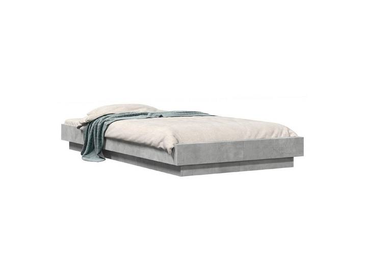vidaXL Bett Bodenbettgestell Betongrau 80 x 210 cm Holzwerkstoff (1-tlg), Bodenbettgestell Betongrau 80 x 210 cm Holzwerkstoff