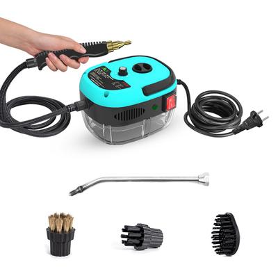 Portable Handheld Steam Cleaner, High Temperature Pressurized Steam Cleaning Machine With Brush Heads For Furniture blue