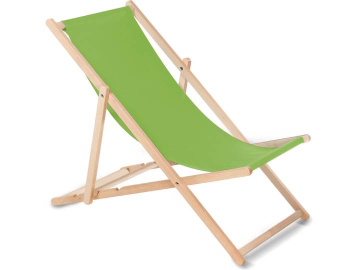 Chaise longue en bois de hêtre sans accoudoir Chaise longue de jardin 110kg vert clair