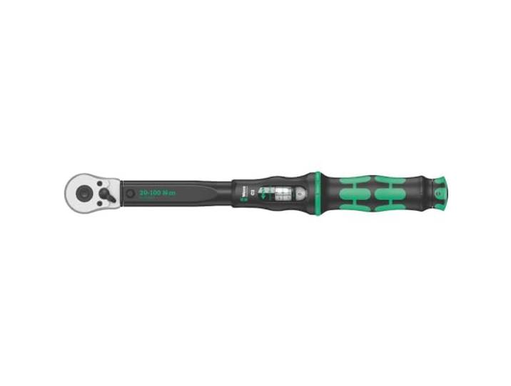 Wera 05075621001 Clé dynamométrique à cliquet Click-Torque C 2\, 1/2\ \, 20-100 Nm Vert
