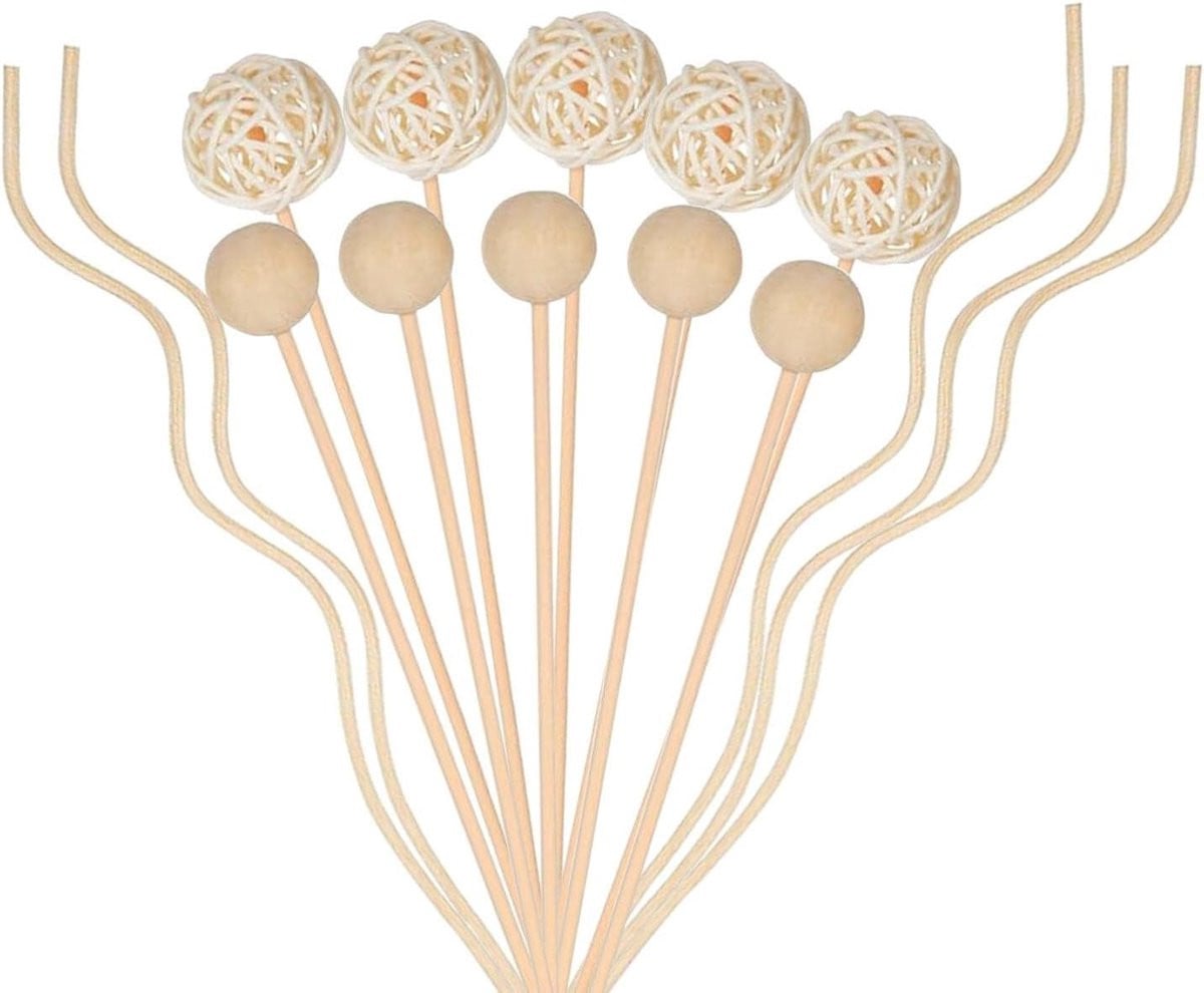 Rotan Bloem Diffuser Set met 15 Geurverspreider Stokjes voor Huisdecoratie - Type-4
