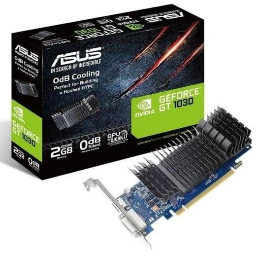 Asus GeForce GT 1030 videokaart, 2 GB GDDR5, 64-bit, PCI Express 3.0