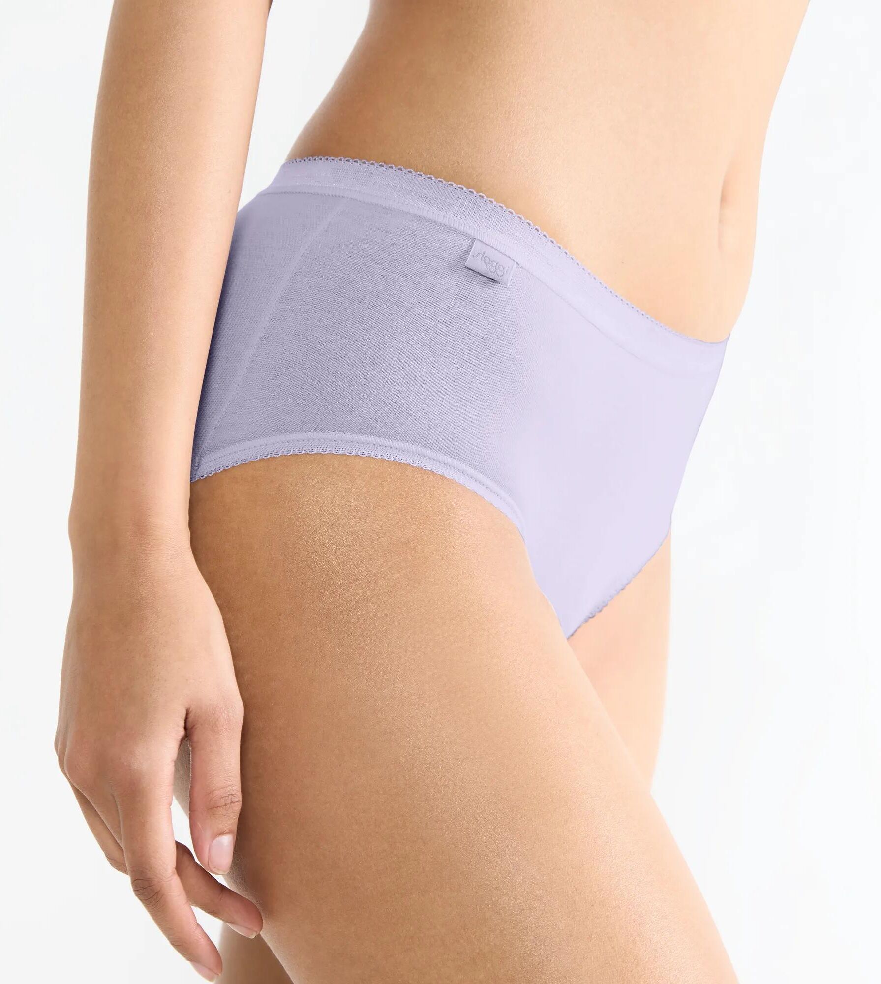 Midislip SLOGGI "Basic+ Midi", Damen, Gr. 46, Single Jersey, bunt (multiple colours 19), Single Jersey, Obermaterial: 95% Baumwolle, 5% Elasthan, körpernah, Unterhosen Midislip, perfekter Sitz, besonders weiche Nähte, Cotton-Mix, Multipack multiple colour