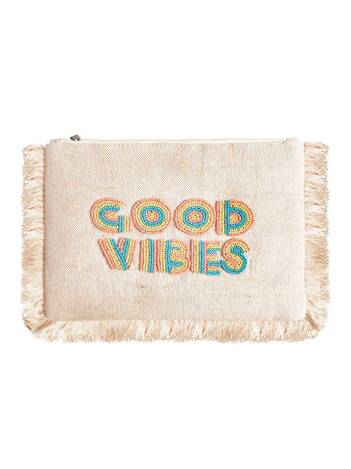 BLE Clutch in Creme - (B)10 x (H)7 x (T)1 cm - onesize