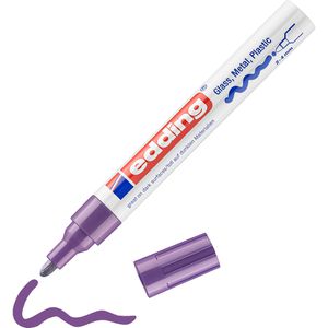 Edding Lackmarker 750, wasserfest & permanent, violett, Rundspitze 2 - 4 mm, glänzend