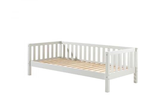 Vipack Kajuitbed Friedrich Eenpersoonsbed van Dennenhout, Wit, Ligvlak: 90 x 200 cm