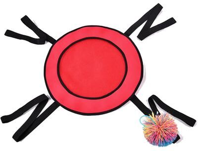 Multisell Products Hub Kids Toss And Catch Ball Game Set Outdoor Fun Sensory Play Toy red