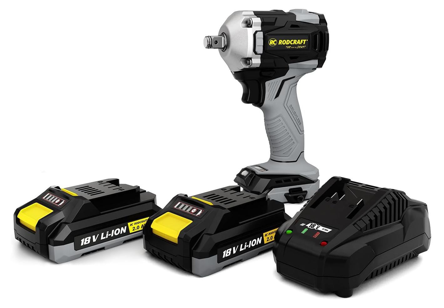 RODCRAFT Accuboormachine met slagfunctie RC 9067 K2, 20V, 2Ah, 12,5 mm (1/2 inch), 300 Nm