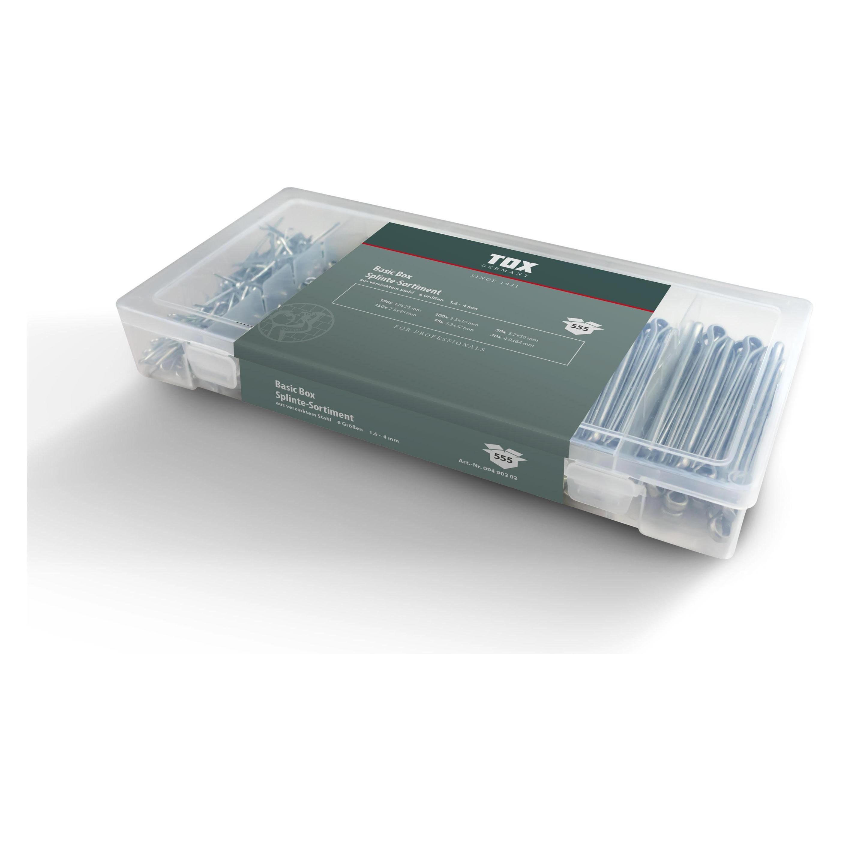 Tox Basic Box Splinte - Sortiment 555 tlg. (555 Stk.) (09490202)