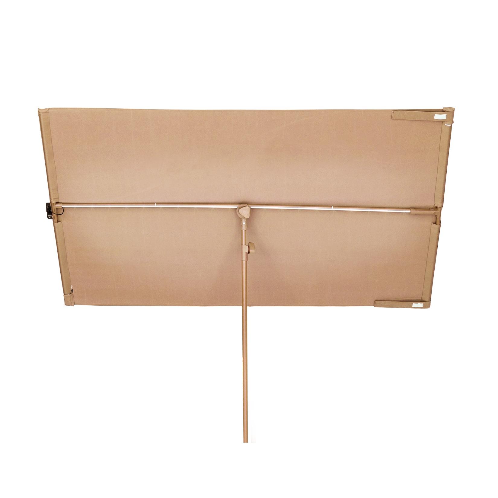 blumfeldt Bayonne Sonnenschirm 130 x 180 cm Polyester UV 50 Solar LED Taupe