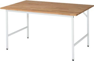 RAU Arbeitstisch, Buche-Platte, 1500 x 800 x 800-850 mm
