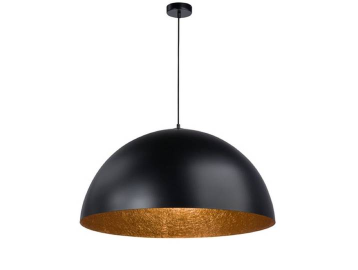 Lustre YSOLDE bicolore noir en acier