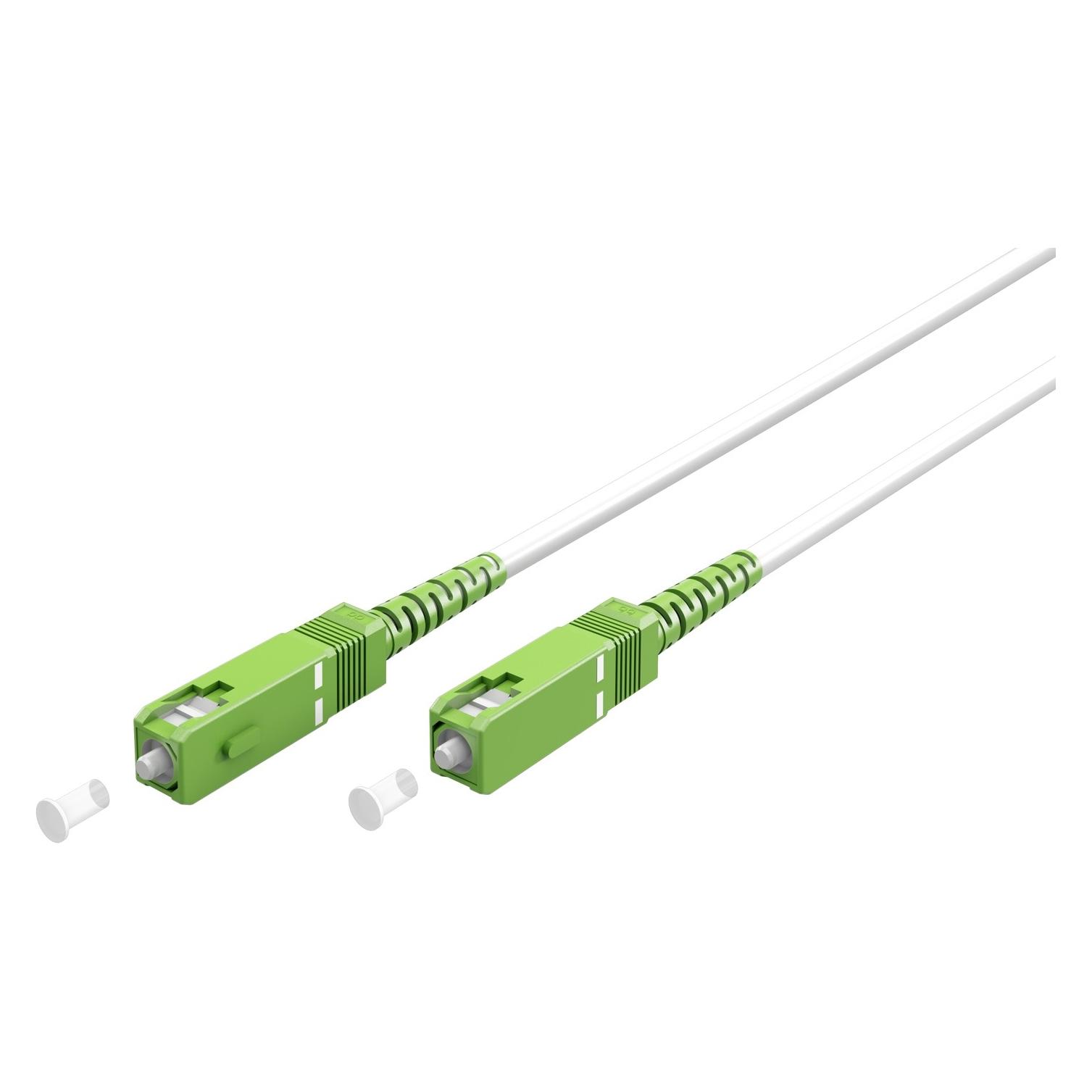 Goobay Glasfaserkabel FTTH, Singlemode OS2 White, weiss Simplex, 15 m (15 m) (59599)