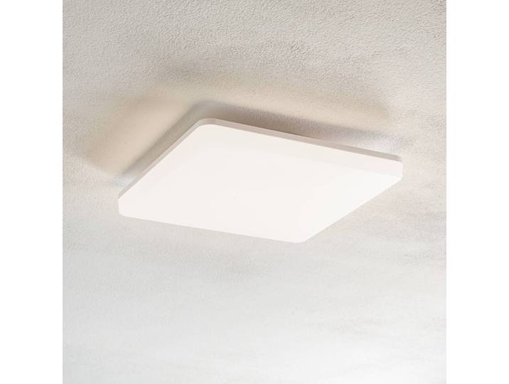 Heitronic LED-Sensor-Deckenleuchte Pronto, eckig, 33x33cm Pronto, weiß / opal, Kunststoff, Modern