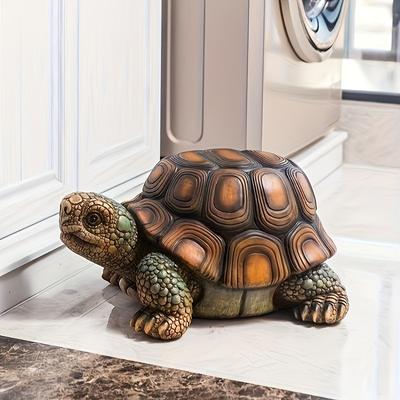 GDFStudio - Resin Simulated Turtle Statue Stool Multi-Purpose Indoor Outdoor Garden Patio Decor