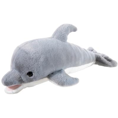 Kuscheltier HEUNEC "Misanimo, Delfin GRS 25 cm", grau, Plüschfiguren, KinderL:25cm, Polyester, Kuscheltier, L:25cm