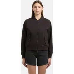 Funktionsjacke KHUJO "Inie", Damen, Gr. L (40), schwarz, Obermaterial: 100% Baumwolle. Futter: 100% Baumwolle, lässig geschnitten hüftlang, Rundhals, Ärmel ohne Ärmelschlitz Rippbündchen, Jacken Funktionsjacke, Übergangsjacke im Bomberjacken-Style