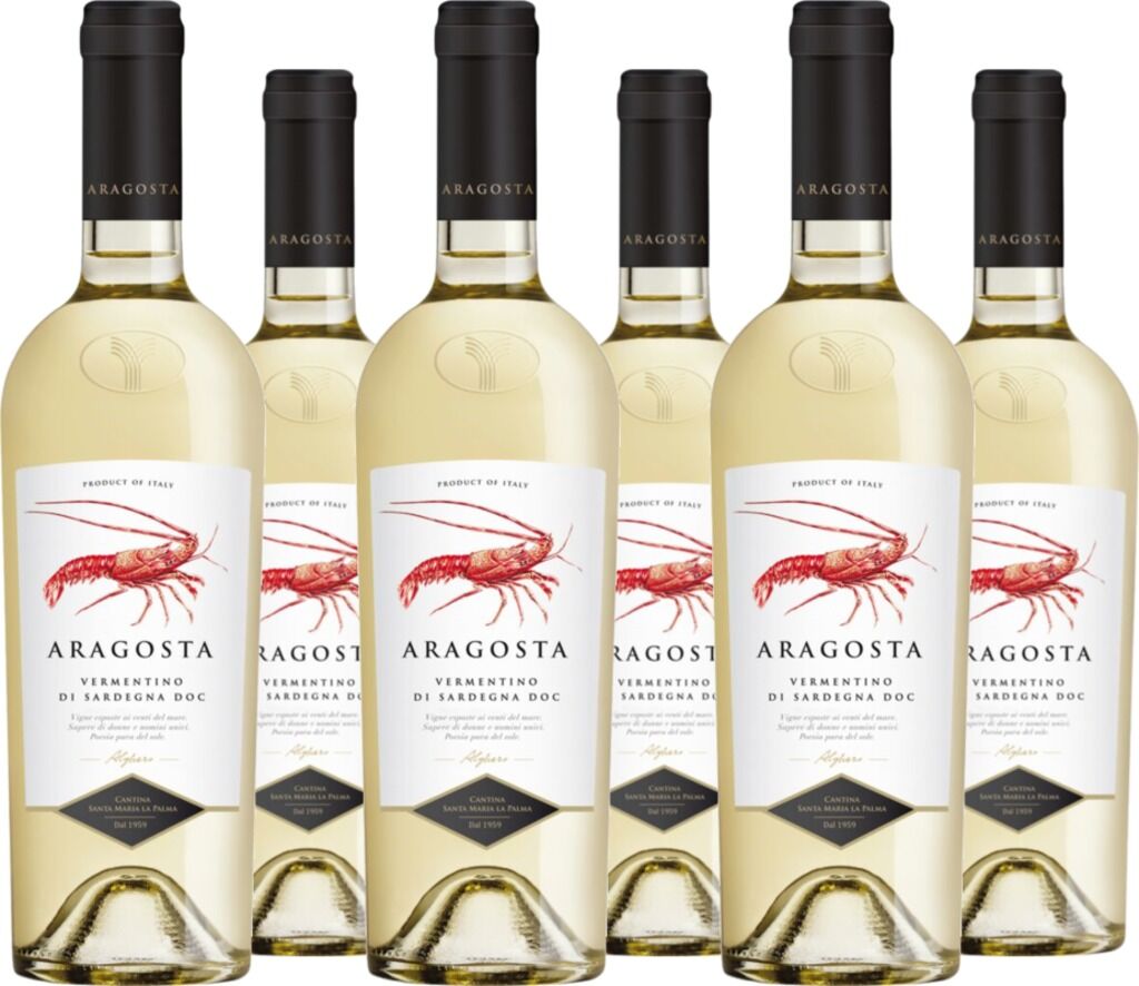 6er Vorteilspaket Aragosta Vermentino di Sardegna DOC 2025 Santa Maria La Palma