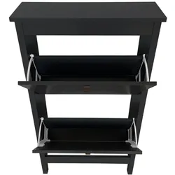 HTI-Living, Schuhschrank, Schuhschrank Hayet Schwarz (54 x 18 x 92 cm)