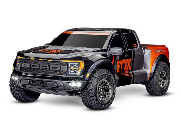 Traxxas RC-Buggy TRAXXAS RaptorR 4x4 4S Fox Schwarz Ultimate-Edition RTR Brushless