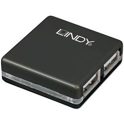 LINDY 42742 USB-Hub 4 Port USB-A USB 2.0 480 MBit/s Schwarz 42742