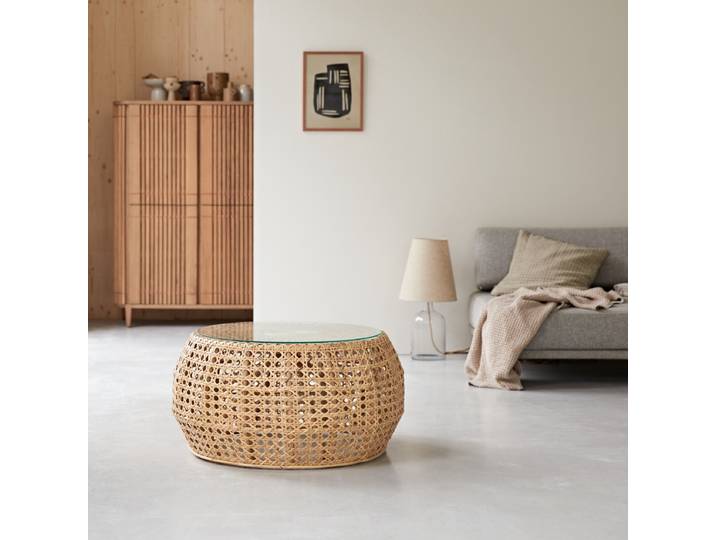 Couchtisch aus Rattan Esther Vintage Rattan - Natur - rattan