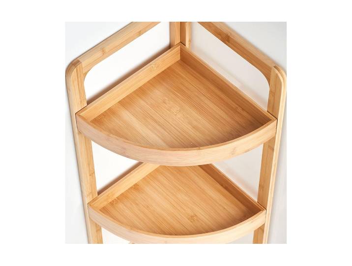 Eckregal ZELLER PRESENT, braun (natur), B:29cm H:85cm T:29cm, Bambus, Regale, Eckregal, BxTxH: 29x29x85 cm