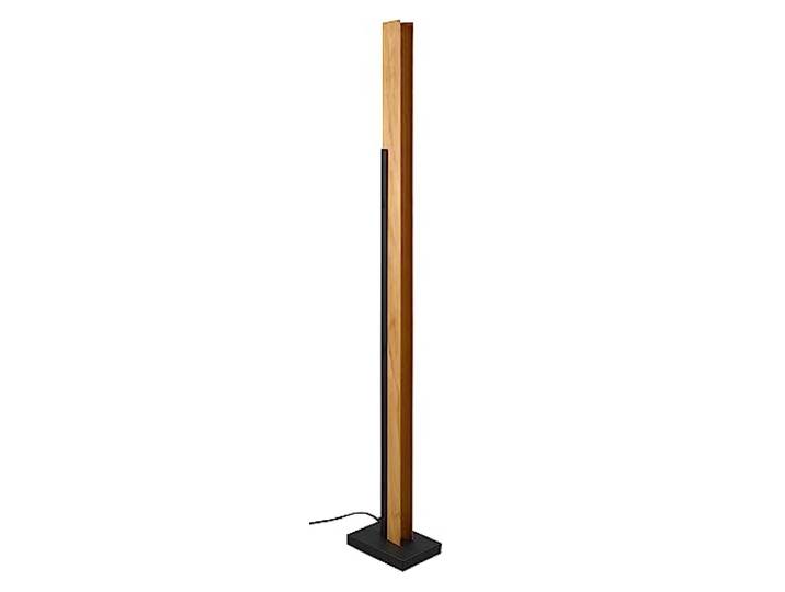 Trio Leuchten LED Stehleuchte Kerala 441610132, Metall Schwarz matt, Holz naturbelassen, inkl. 16 Watt LED, Switch Dimmer