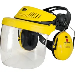 3M Schutzschild Kombination gelb Gehörschutz H510P3E Polycarbonat Visier 5F-11
