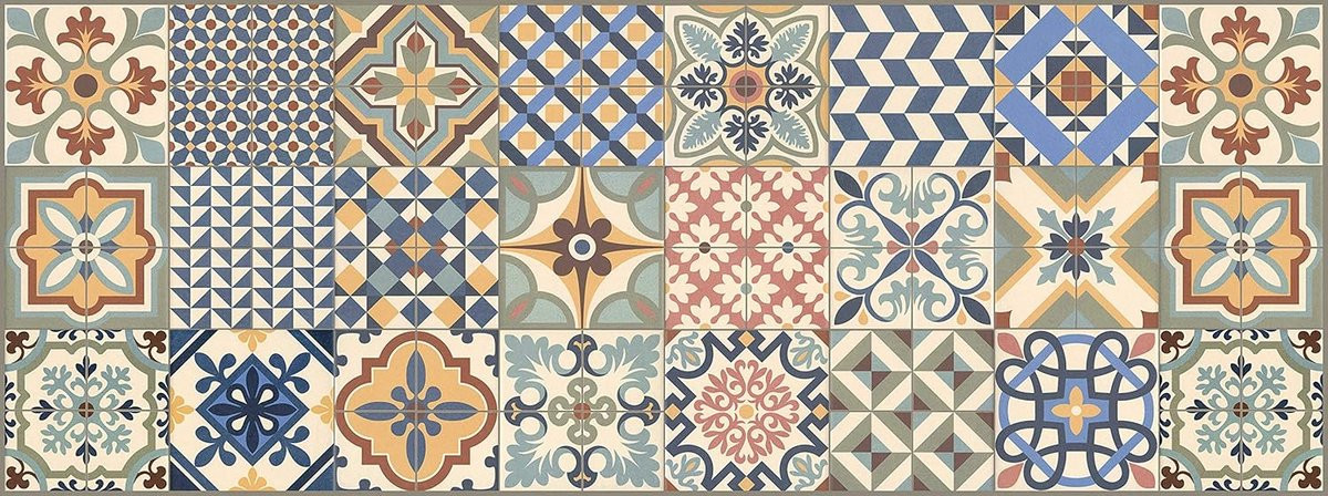 Vinyl vloerkleed Toledo met botanisch veer design
