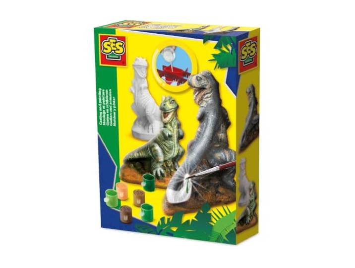 SES 01283 Gips Gieten T-rex,Meerkleurig