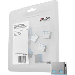 LINDY 40462 - USB-A-Port Schloss (10x Schlösser), blau