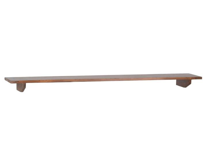 MiaMöbel Wandregal 100cm Massivholz Teak Modern Indien Indisch
