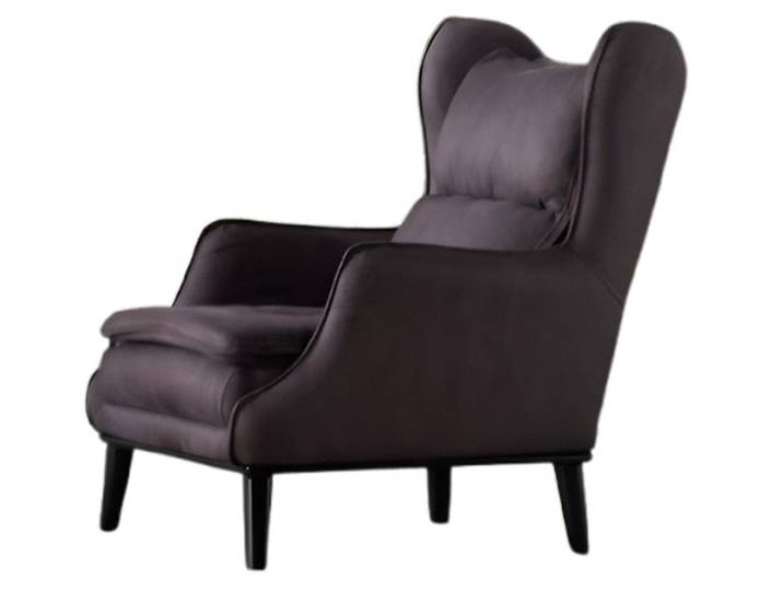 JVmoebel Sessel Dunkellila Sessel mit Fußhocker für stilvolles Wohnen (1-St., Sessel), Made in Europa